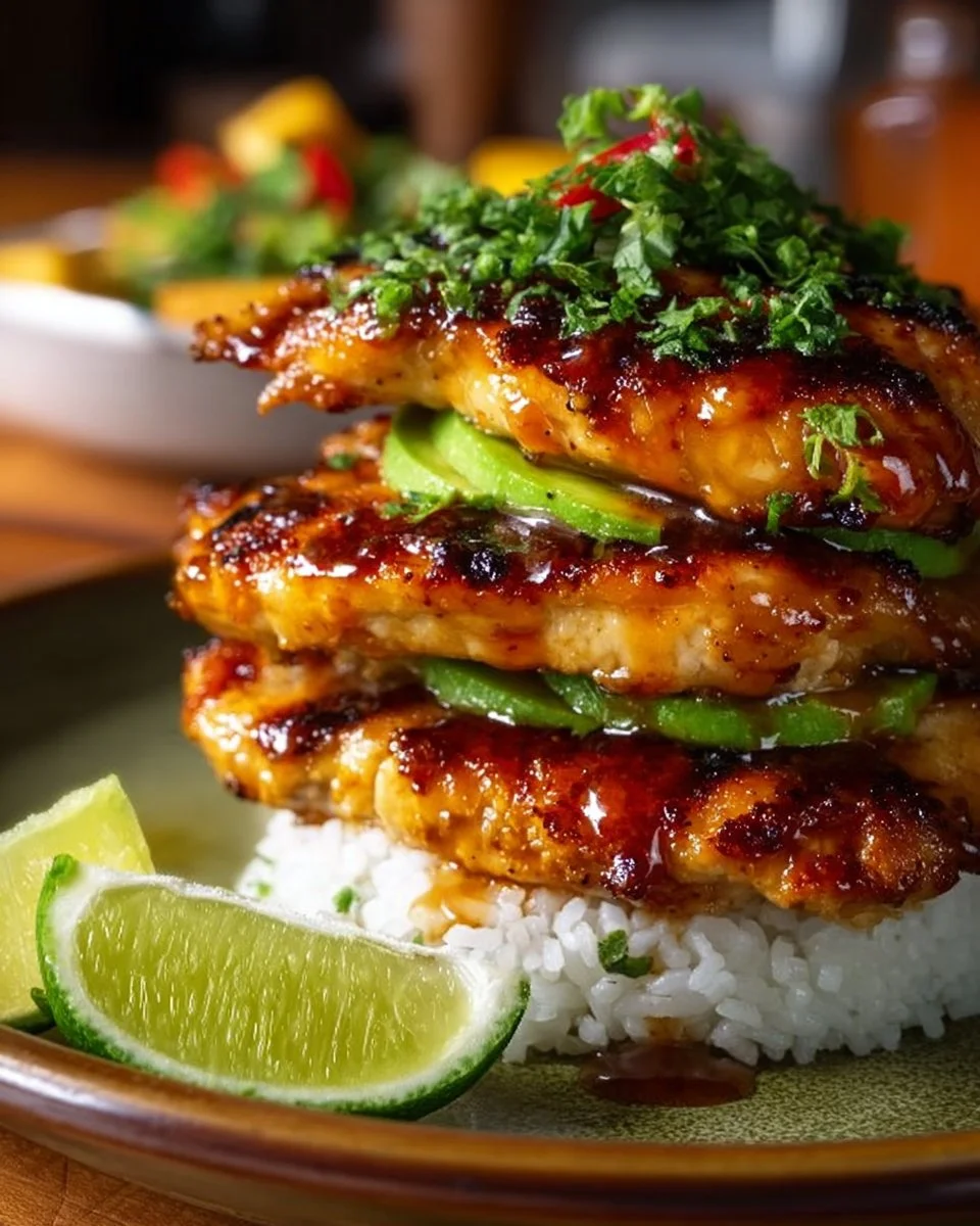 Tangy Honey Lime Chicken Stack
