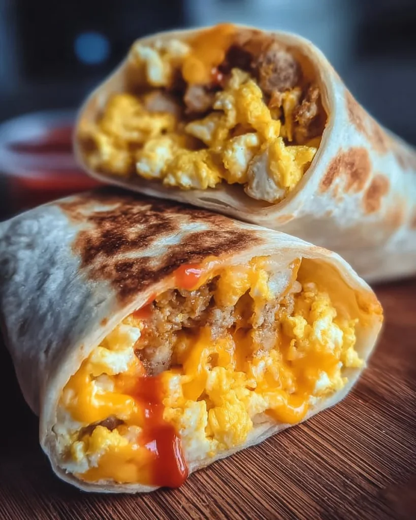 Easy homemade freezer breakfast burritos ready for meal prep.