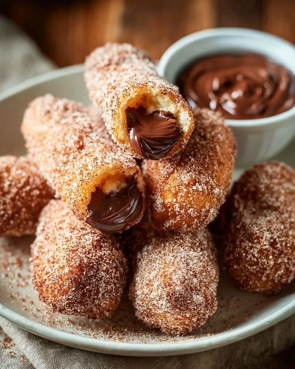 Homemade Churro Bites with Nutella