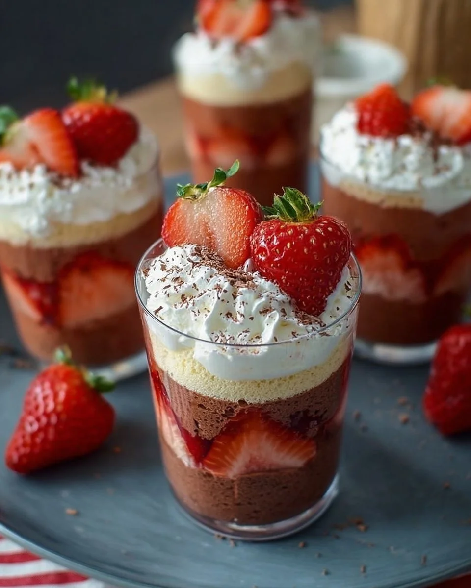 Strawberry Chocolate Mousse Parfait