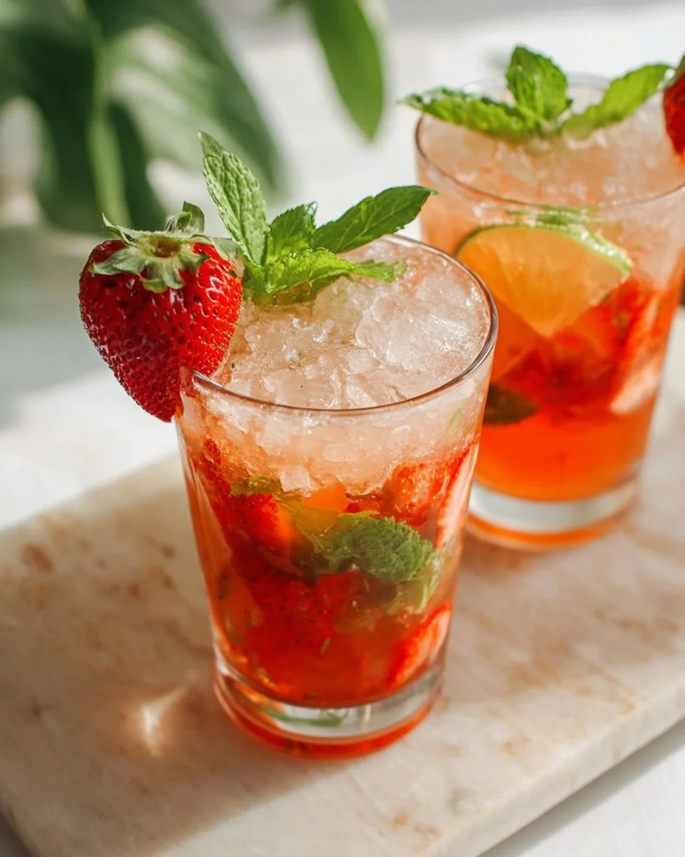 Strawberry Mint Julep Mocktails