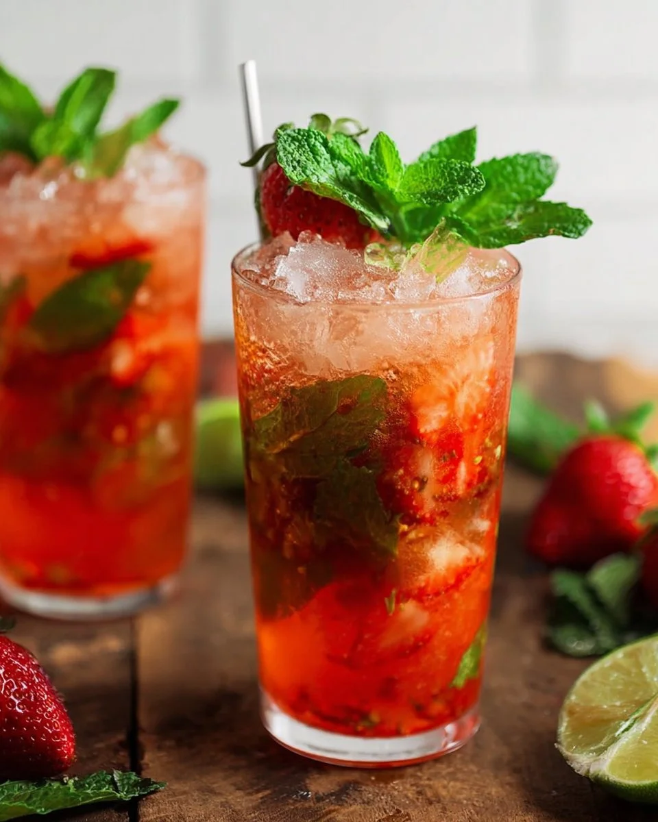 Strawberry Mint Julep Mocktails