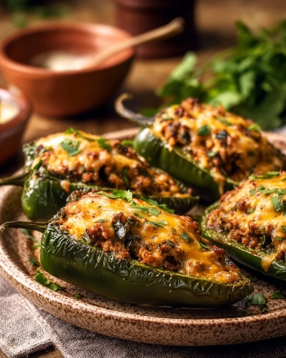 Bobby Flay Stuffed Poblano Peppers