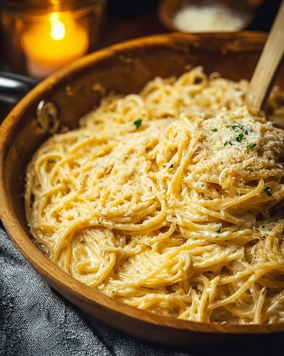 Creamy Garlic Parmesan Spaghetti