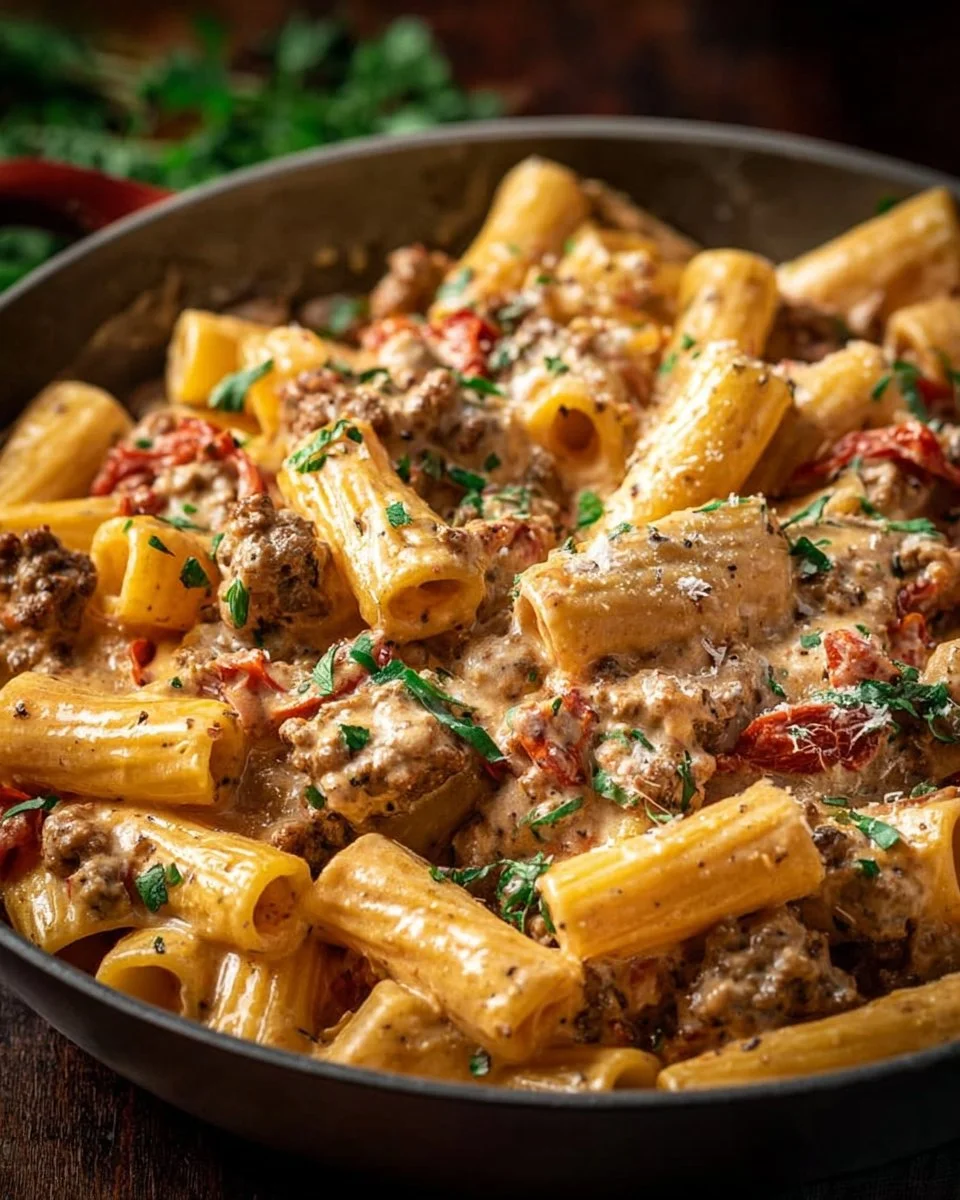 Get This Indulgent Creamy Italian Sausage Rigatoni