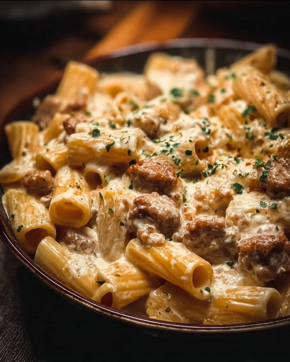 Creamy Sausage Rigatoni