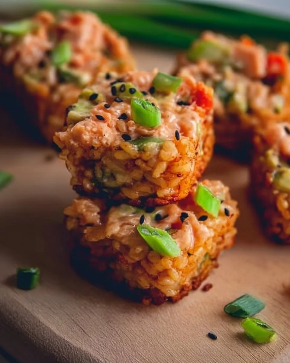 Crispy Salmon Rice Bites