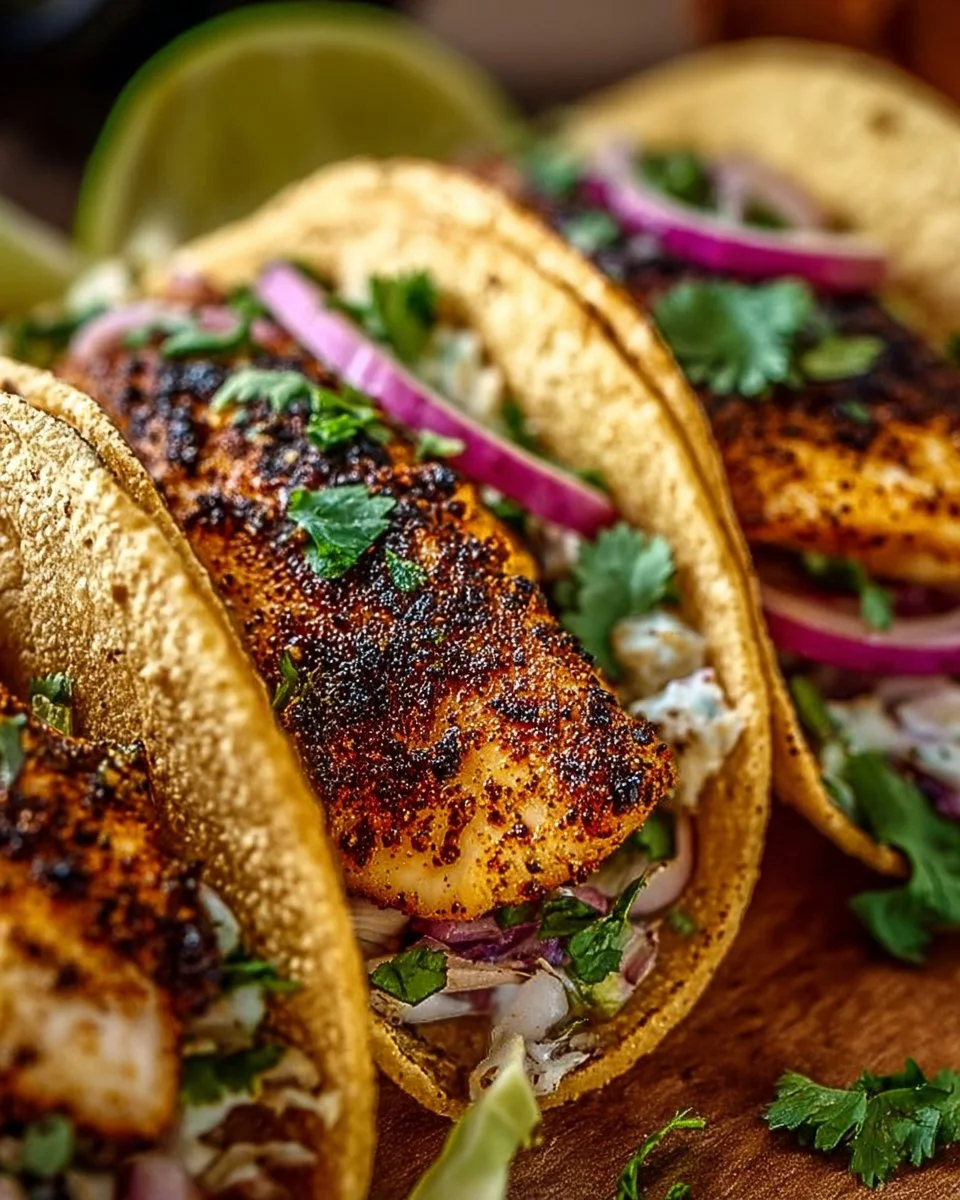Easy Blackened Tilapia Tacos – Flavorful & Fast Weeknight Meal