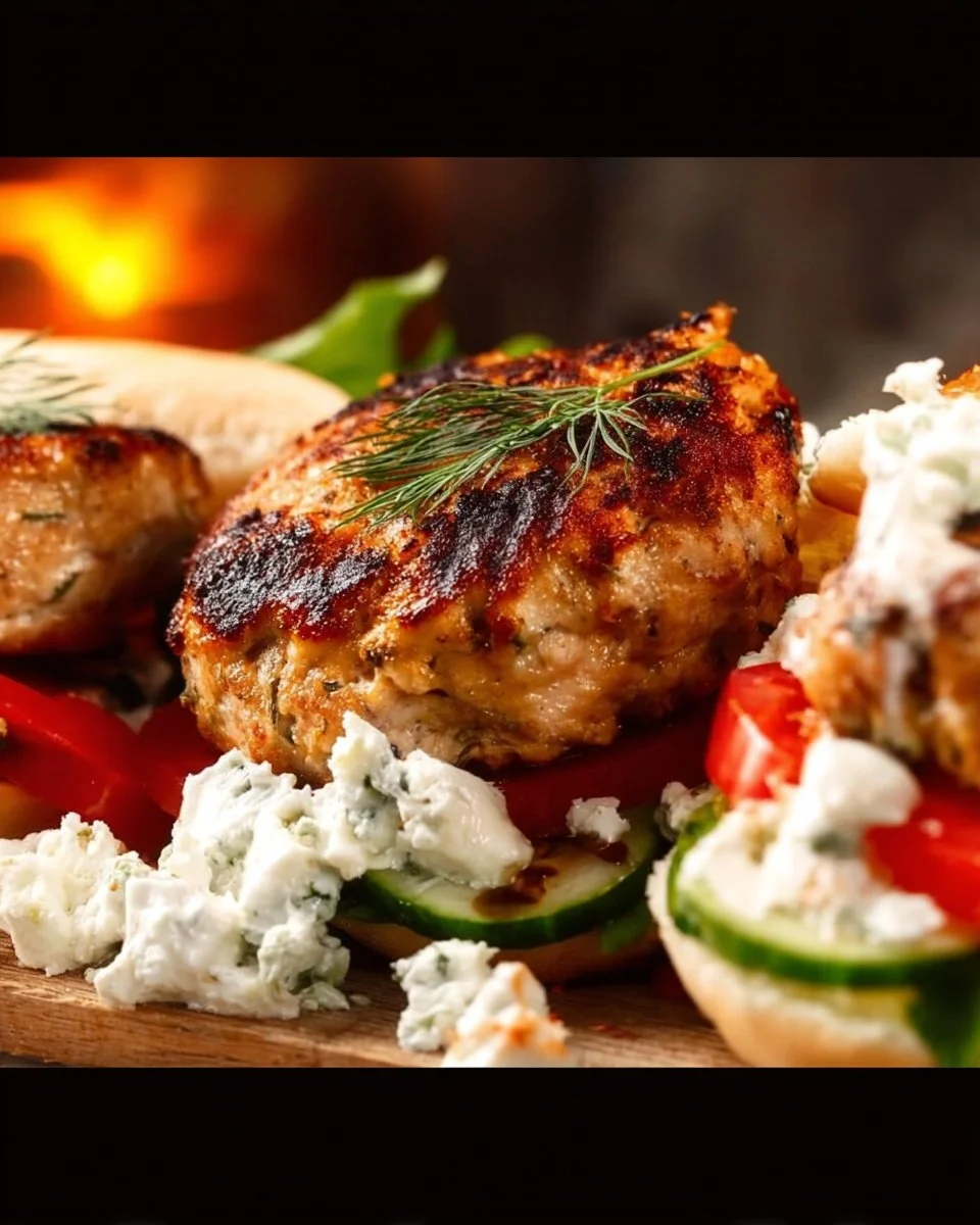 Greek Turkey Burgers