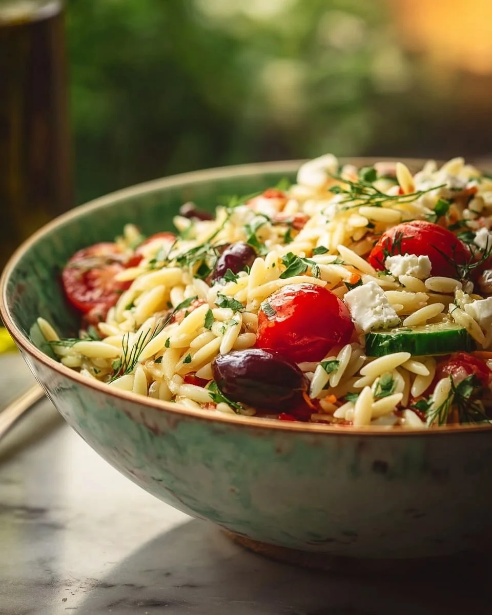 Juicy Mediterranean Orzo Pasta Salad