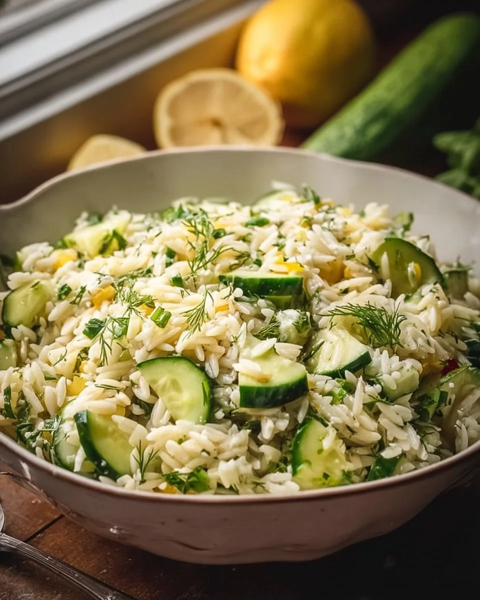 Light Cucumber Lemon Orzo Salad