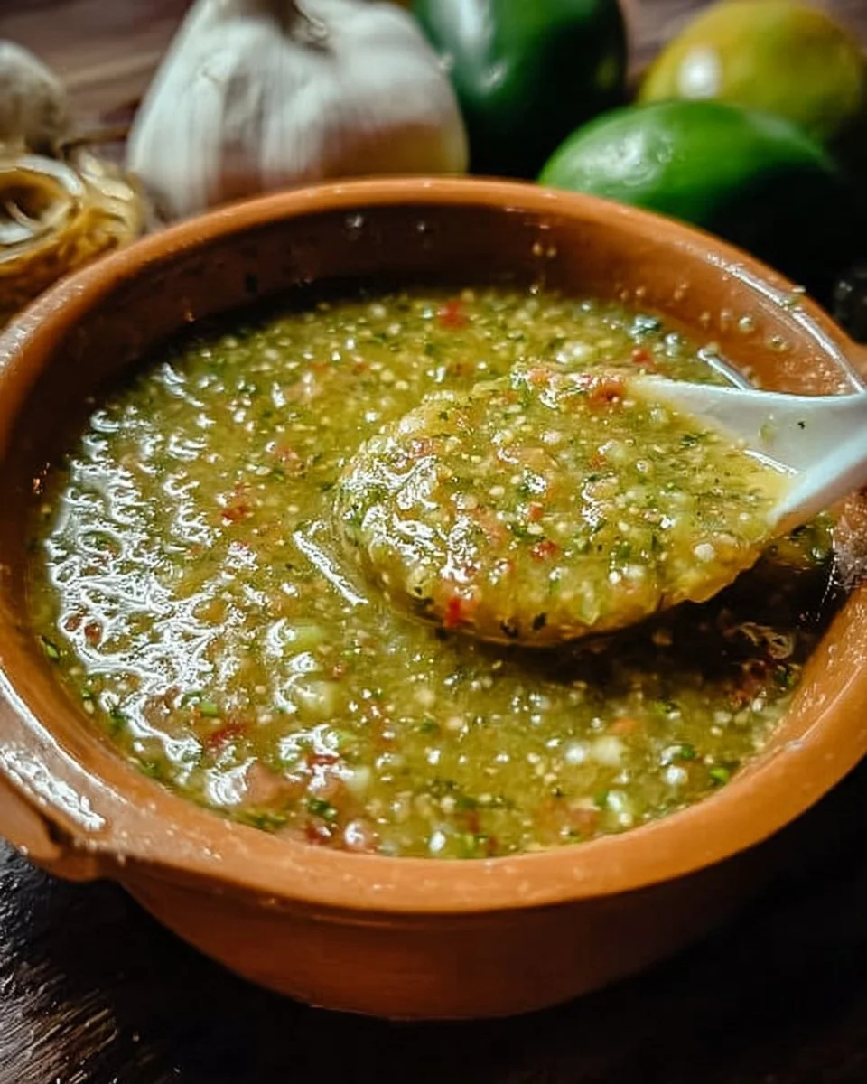 Mexican Avocado Tomatillo Spicy Salsa