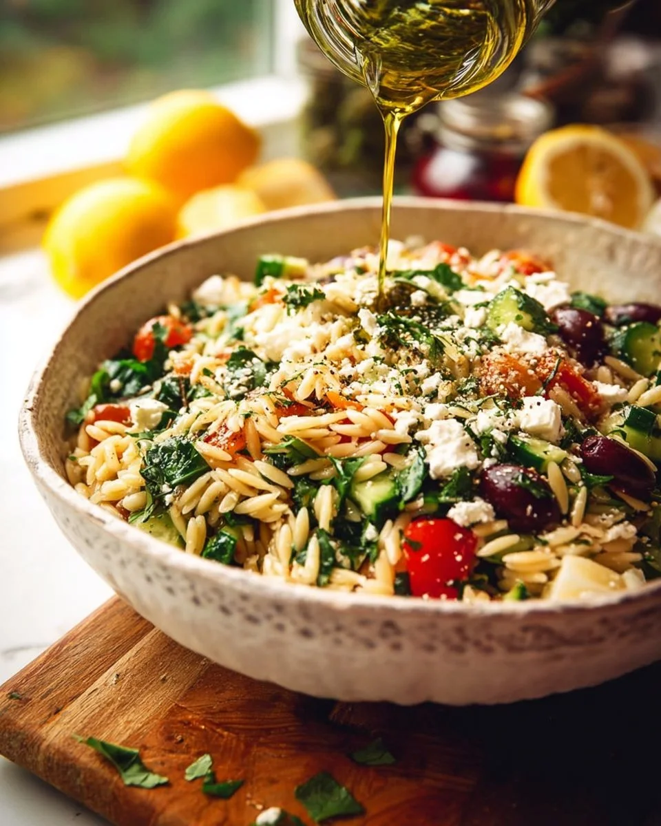 Orzo Pasta Salad with Lemon & Feta