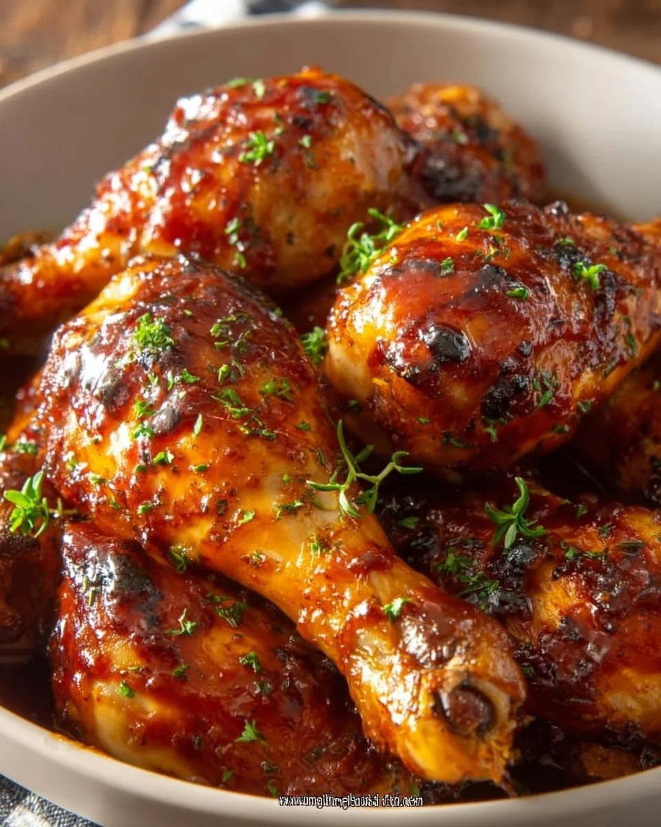 Slow Cooker Honey BBQ Chicken Drumsticks