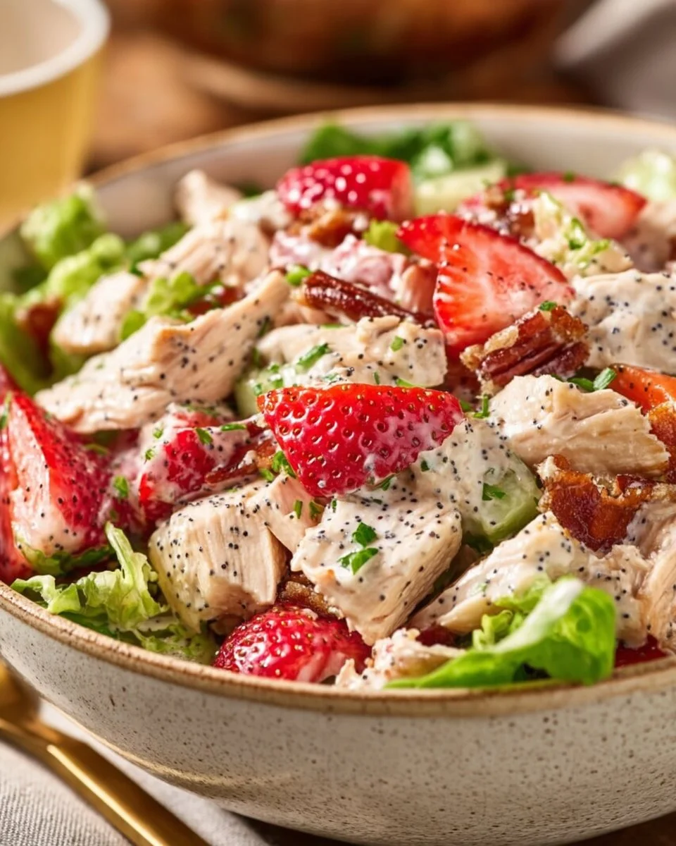 Strawberry Poppy Seed Rotisserie Chicken Salad