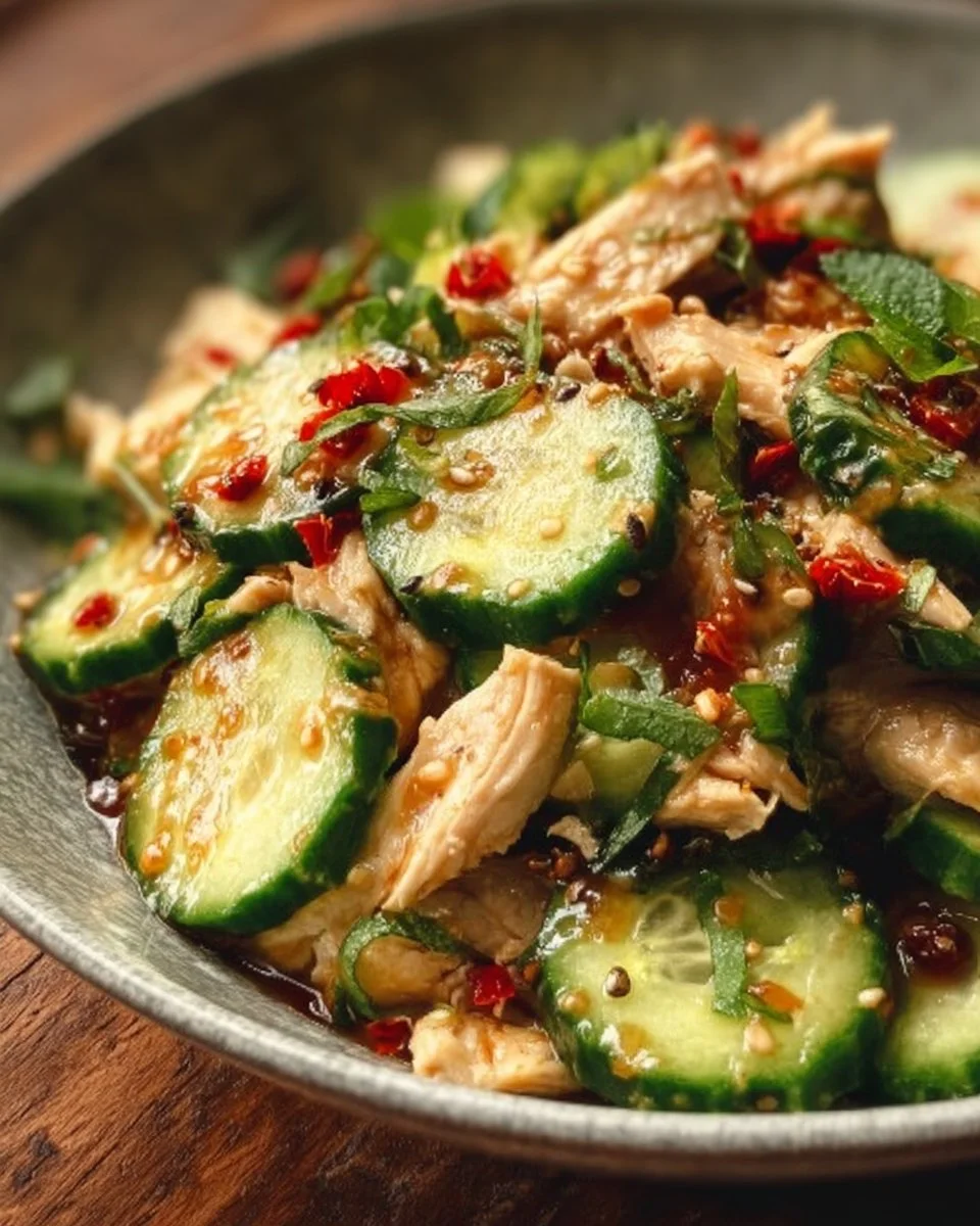 Thai Cucumber Salad with Chicken