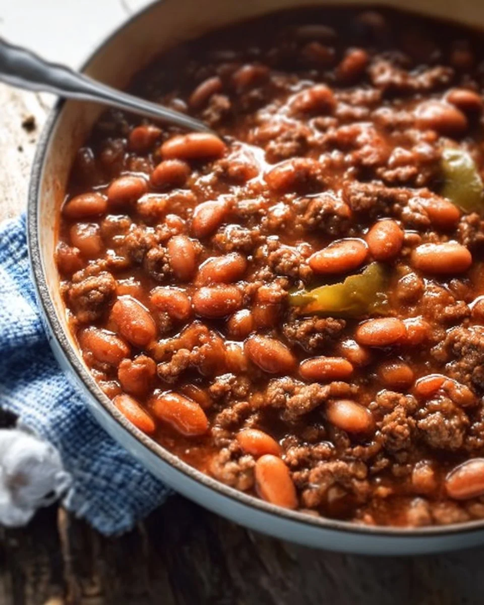 The BEST Baked Beans with Ground Beef