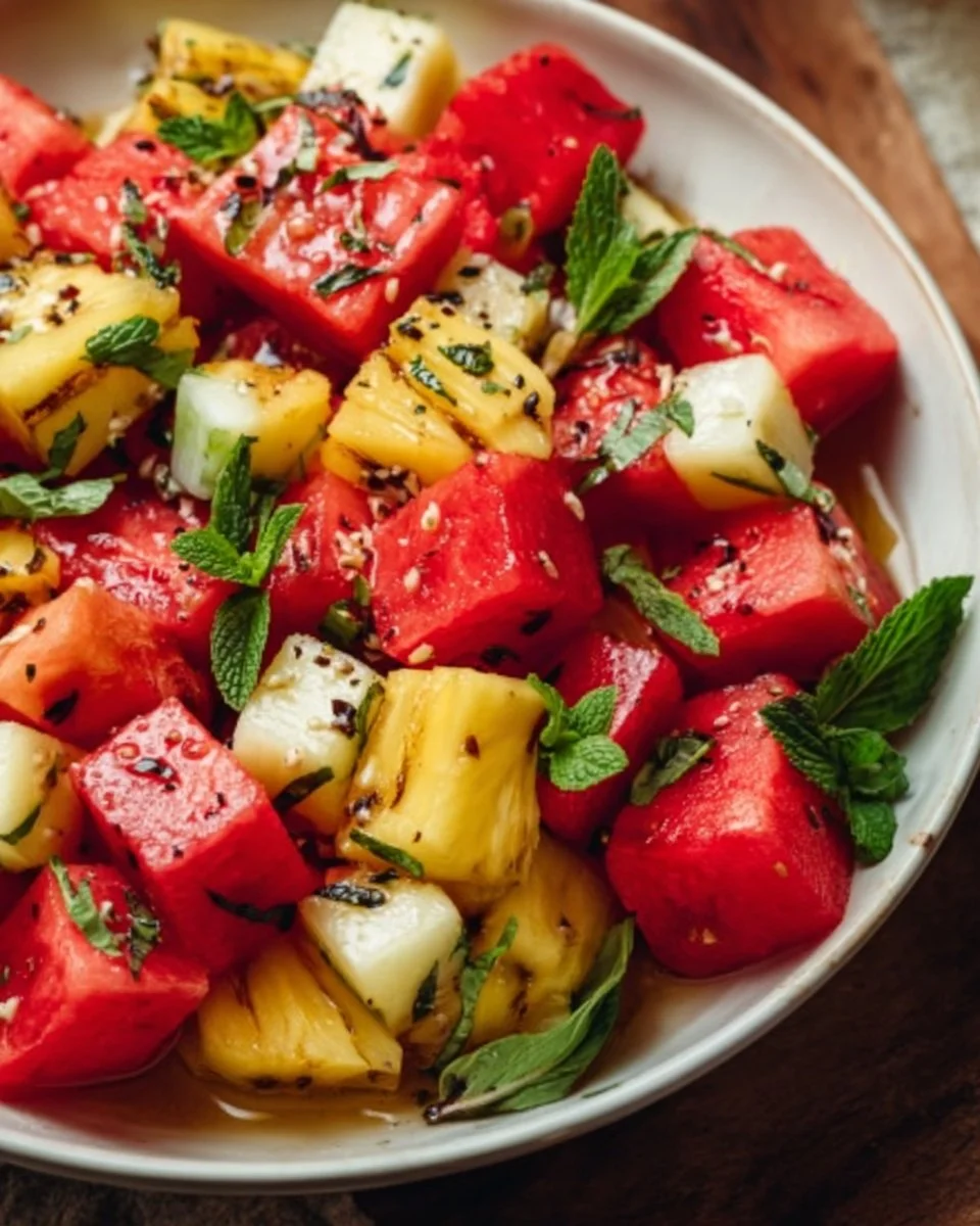 Watermelon Pineapple Salad